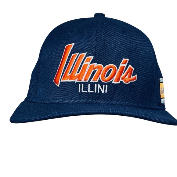 Nike Other - Nike Illinois Fighting Illini Snap Back Hat Blue & Orange Embroidered Cap